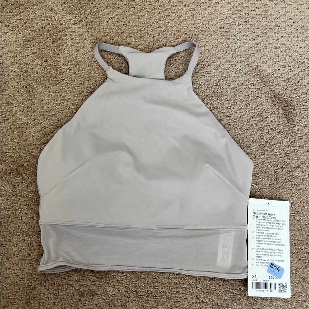 lululemon athletica High Neck Tank Top - Light Gray